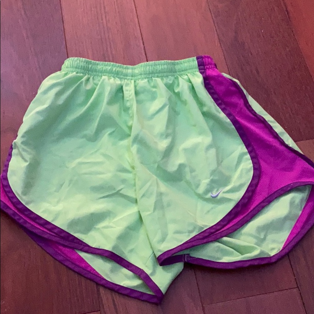 Like green Nike running shorts
